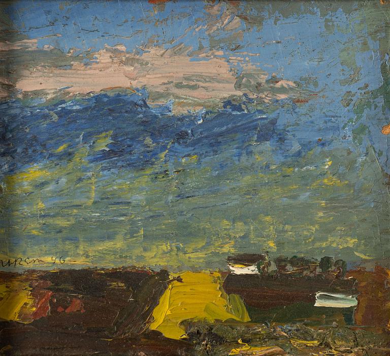Christer Strömholm, oil on panel, signed and dated -43.