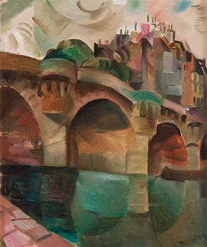 551. Jules Schyl, Cubist cityscape.