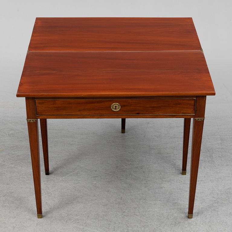 A late Gustavian games table, late 18th ct.