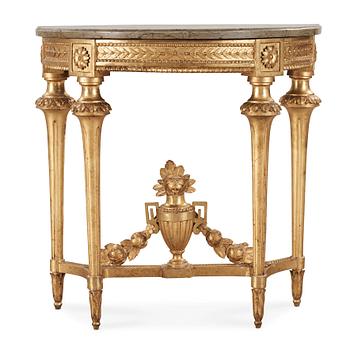 A Gustavian late 18th century console table.