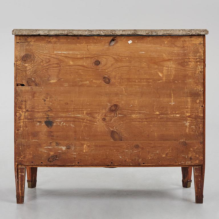 A Gustavian marquetry commode by G. Foltiern (master in Stockholm 1771-1804).