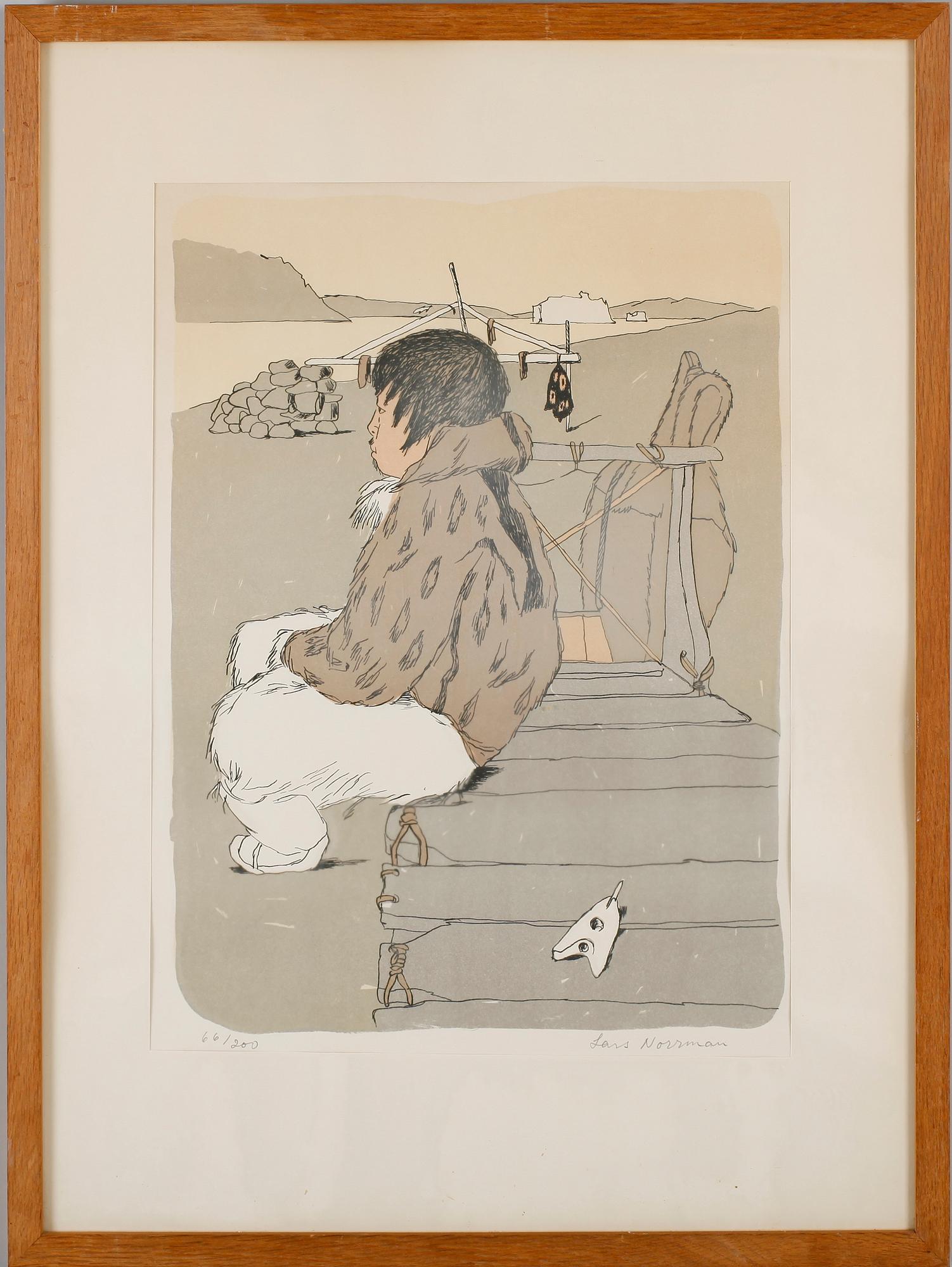 LARS NORRMAN, 3 st, färglitografier, sign.