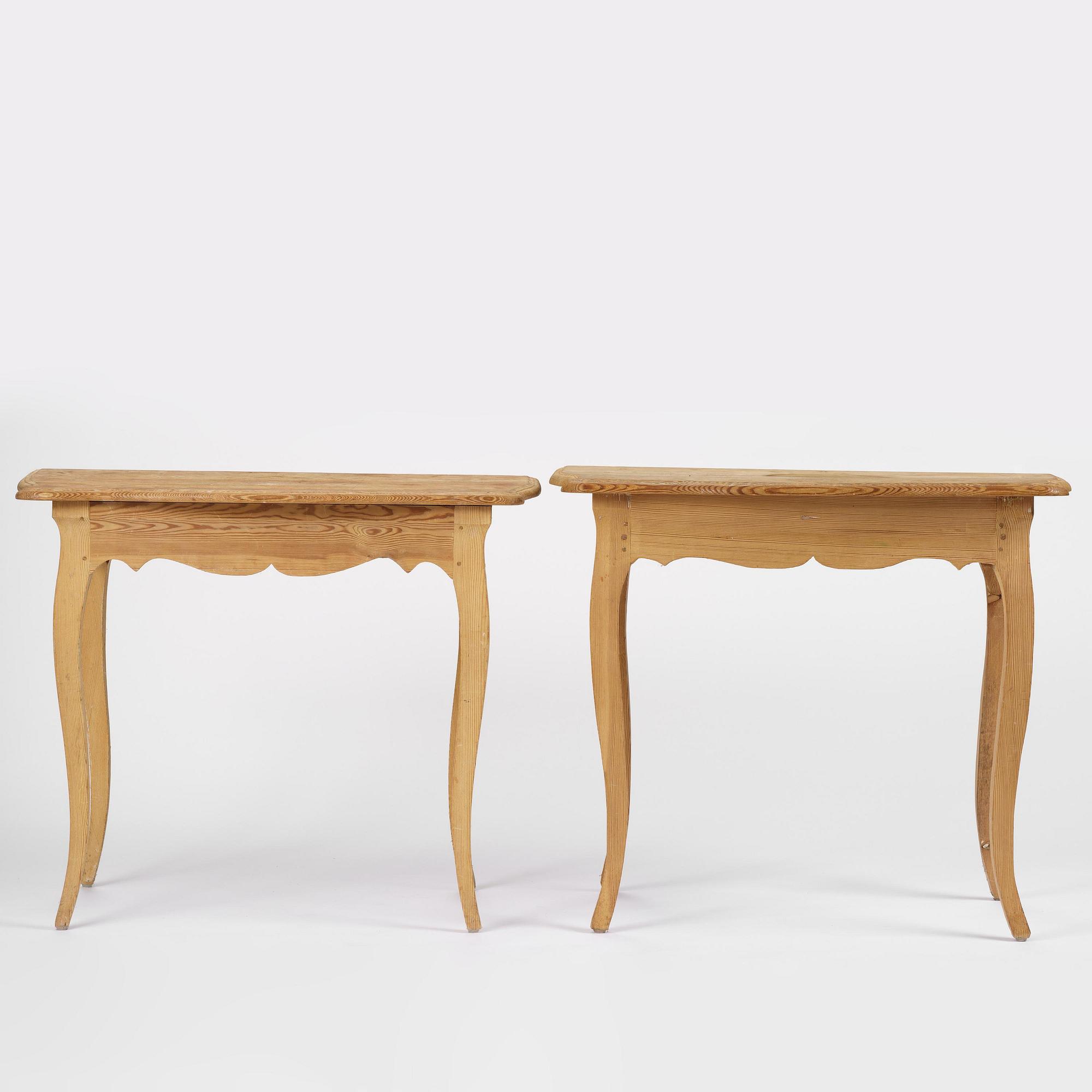 Väggbord, ett par, Sverige, 1700-talets andra hälft, Rokoko.