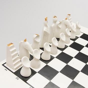 A CHESS SET, signed Pauli Partanen, Arabia Finland.