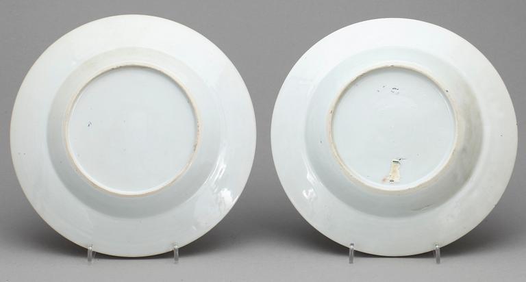 TALLRIKAR, 4 st, porslin, Kina 1700-tal.