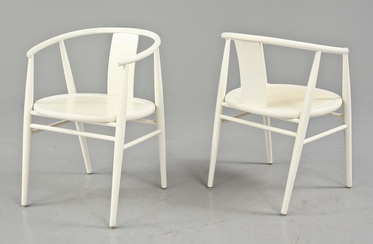 KARMSTOLAR, 4 st, "Lena", Sven Erik Fryklund, AB Hagafors Stolfabrik, Nässjö, 1900-talets mitt.