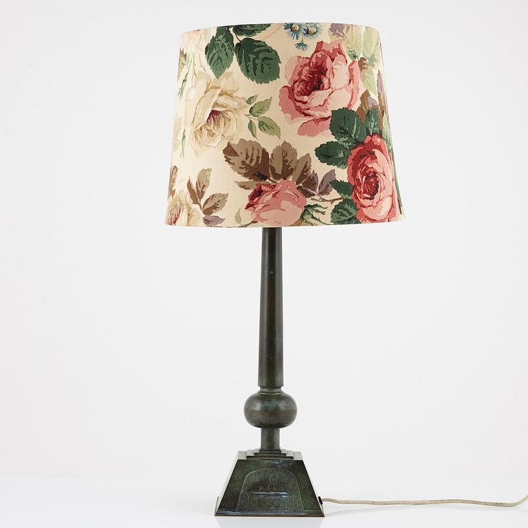 Bordslampa, Ciselörer Nyköping, 1930-tal.