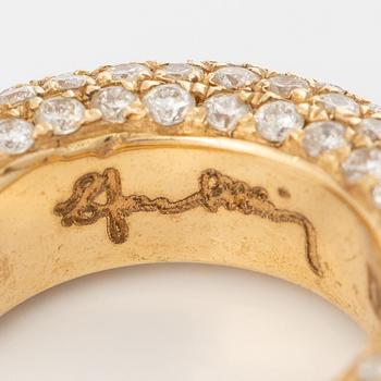 Efva Attling, örhängen, ett par, "Million Stars Creol", 18K guld med briljantslipade diamanter.