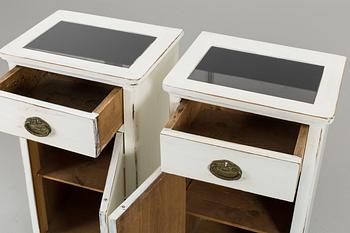 A piar of bedside tables first half of the 20th century.