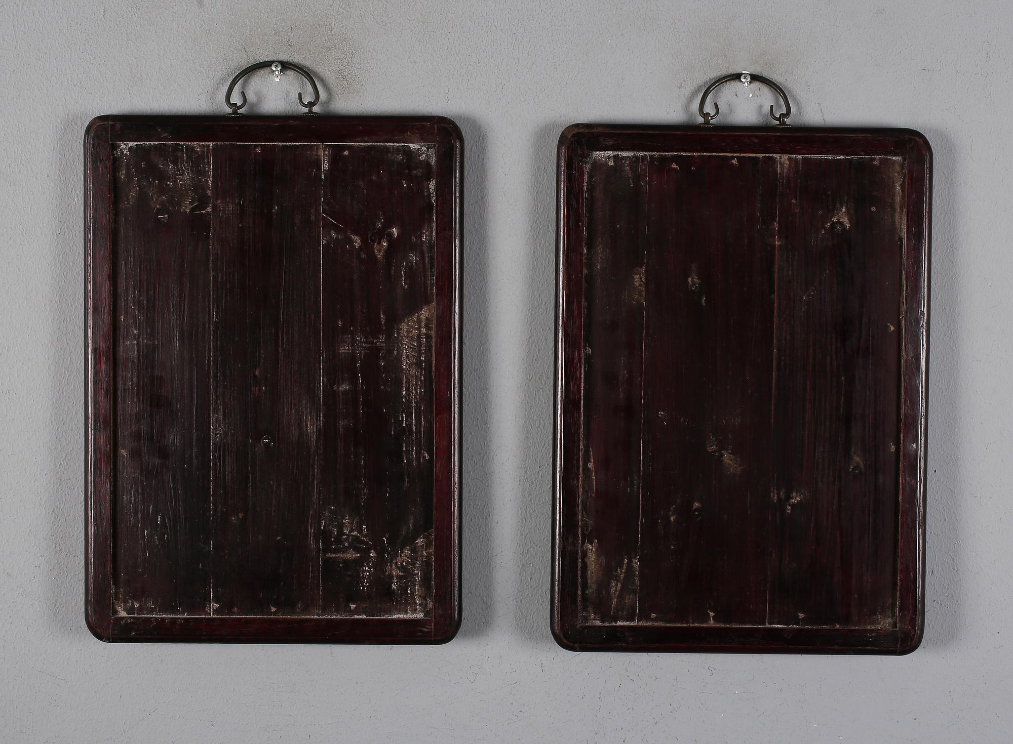 VÄGGPANELER, 4 st, porslin, Kina, 1900-tal.