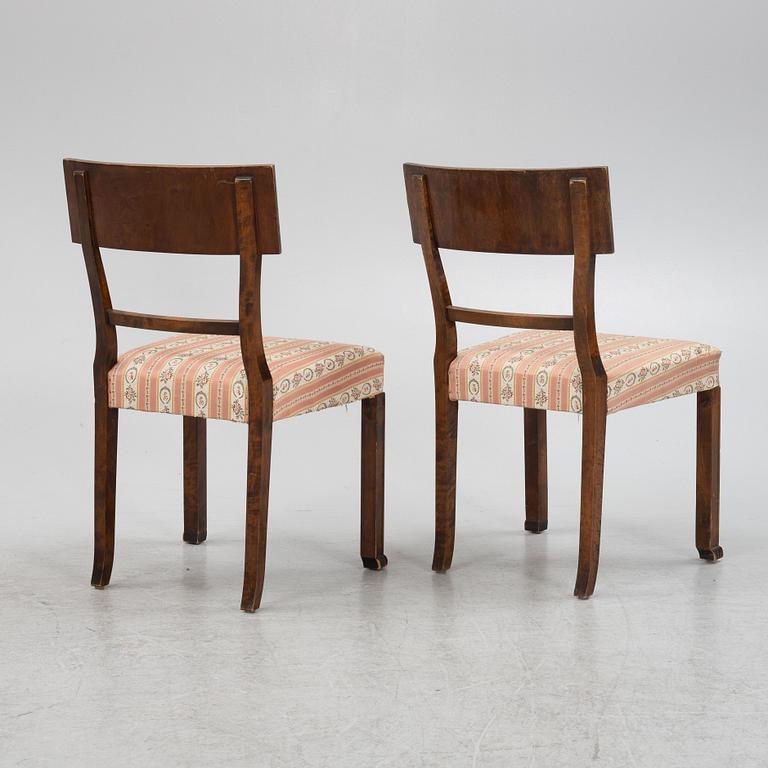 A pair of Swedish Grace chairs, 1920's/30's.