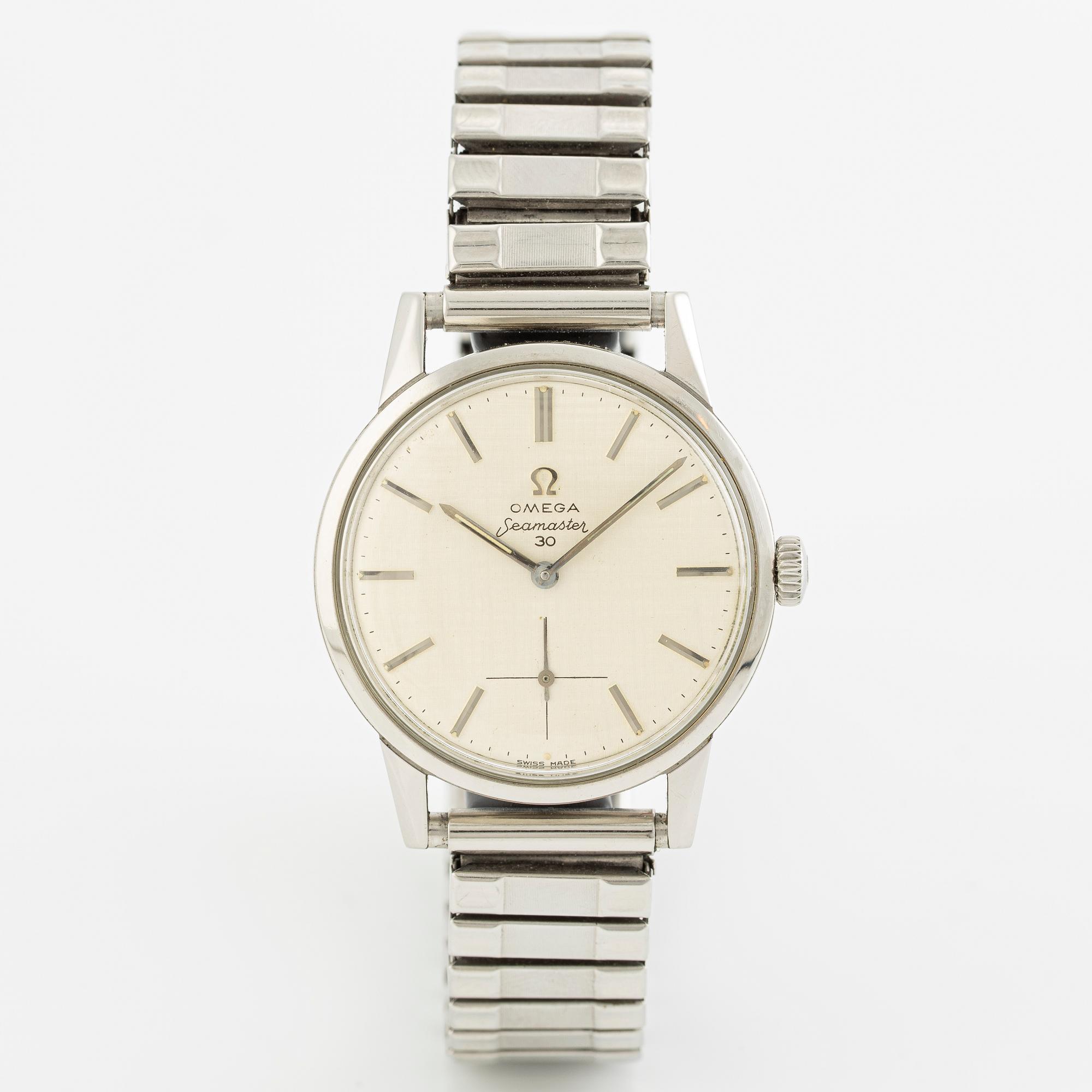 Omega, Seamaster 30, "Linen Dial", armbandsur, 35 mm.
