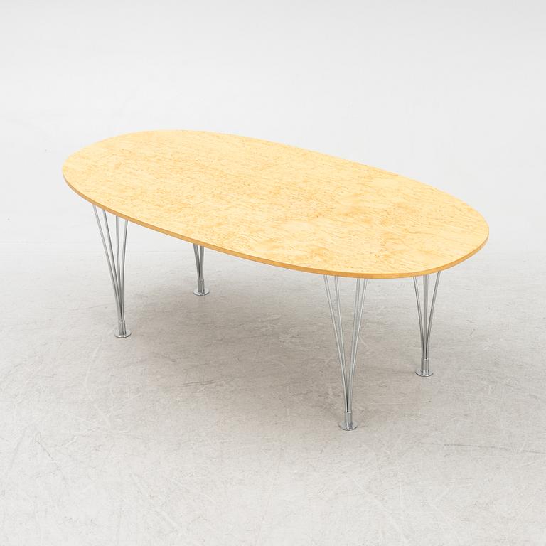 Bruno Mathsson & Piet Hein, coffee table, "Superellipse", Fritz Hansen, Denmark.