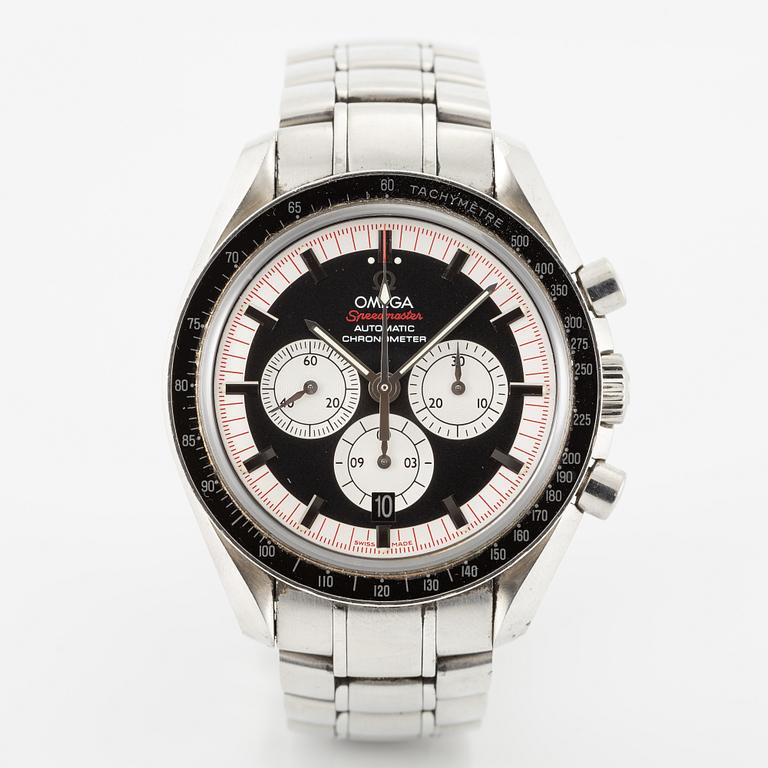 Omega, Speedmaster “Michael Schumacher – The Legend Collection”, chronograph, wristwatch, 42 mm.
