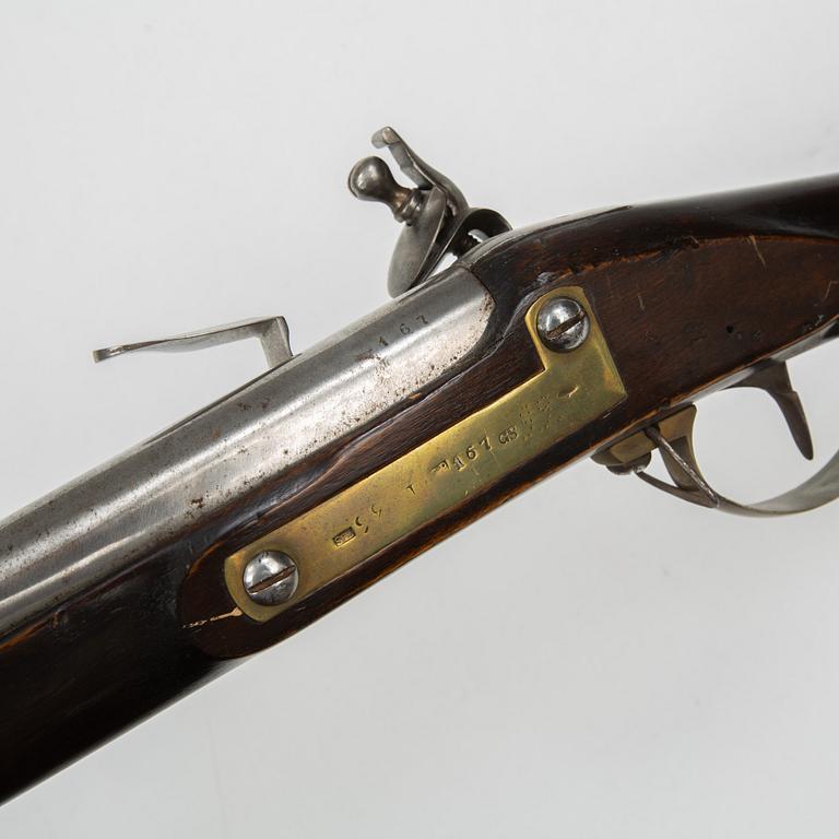 A Swedish flintlock gun 1805 pattern.