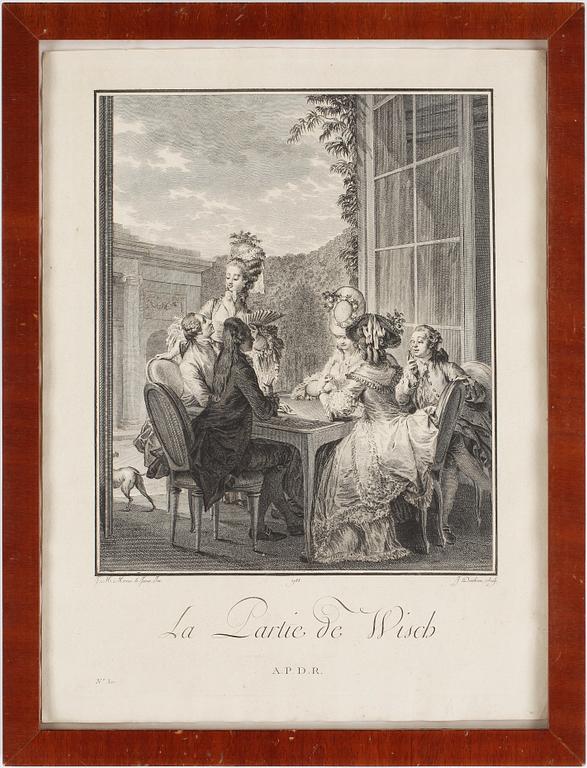 KOPPARSTICK, Jean Michel Moreau, efter, bär datering 1783.