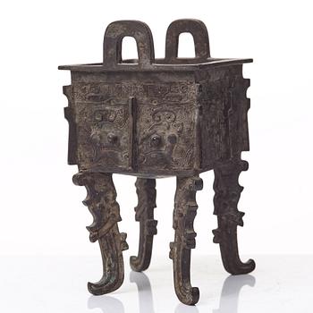 A bronze censer, Ming dynasty with mark.