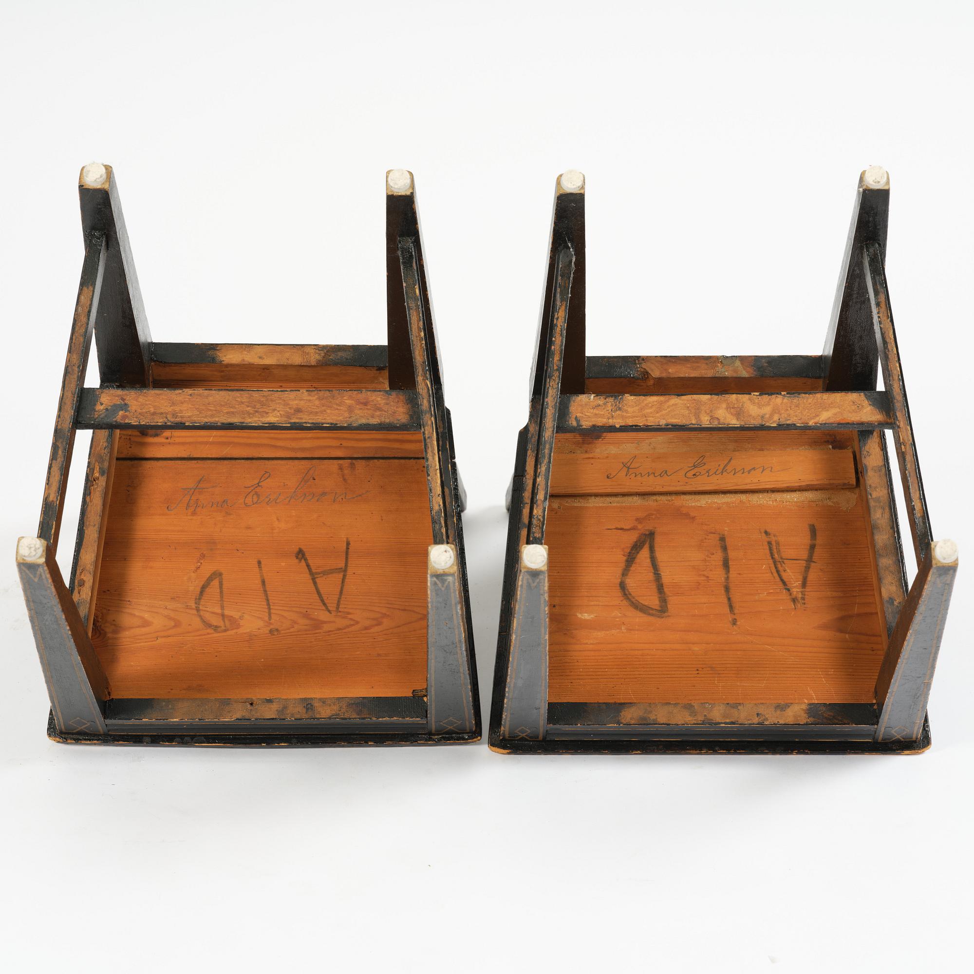 Stolar, ett par, Sverige, omkring år 1800, Sengustavianska.