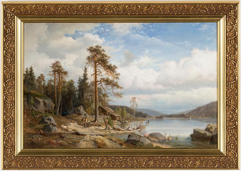 GUSTAF RYDBERG, oil on canvas, signed and dated Düsseldorf 1861.