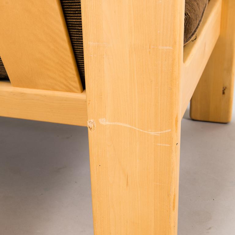 Esko Pajamies, A pair of 1970's 'Bonanza' armchairs, coffee table and sofa for Asko.