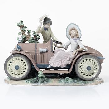 Salvador Debón, figurin, "Young couple with car", Lladró, Spanien 1982.