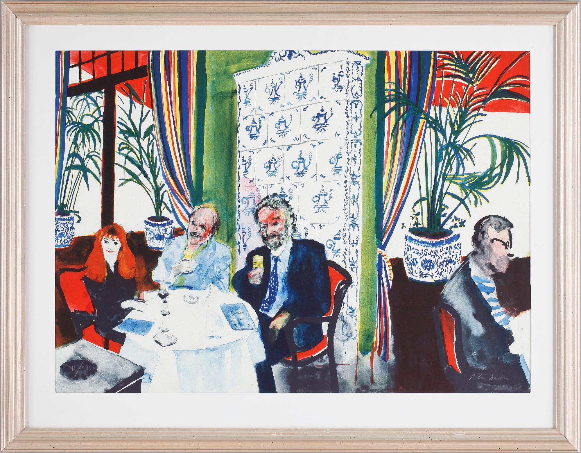 PETER DAHL, färglitografi. Sign och numr 41/375.