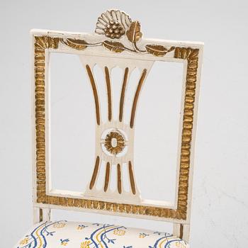 Chairs, a pair, Lindome, late Gustavian, circa 1800.