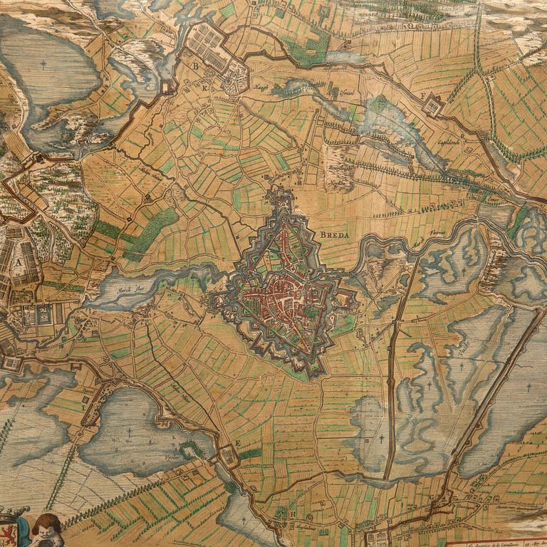 Karta, "Breda", 1700-tal.