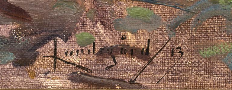 JUSTUS LUNDEGÅRD, olja på duk, signerad.