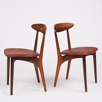 Kurt Østervig, 10 (6+4) rosewood chairs, model “Skagen” no. 27,  Brande Møbelindustri, Denmark 1950-60's.