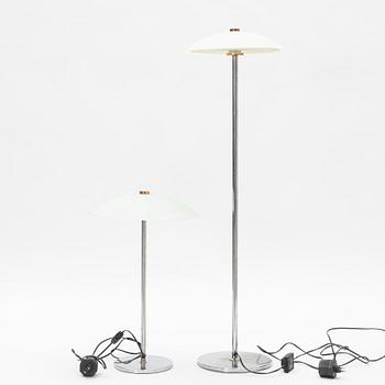 Golvlampa samt bordslampa, Blond belysning, Värnamo.