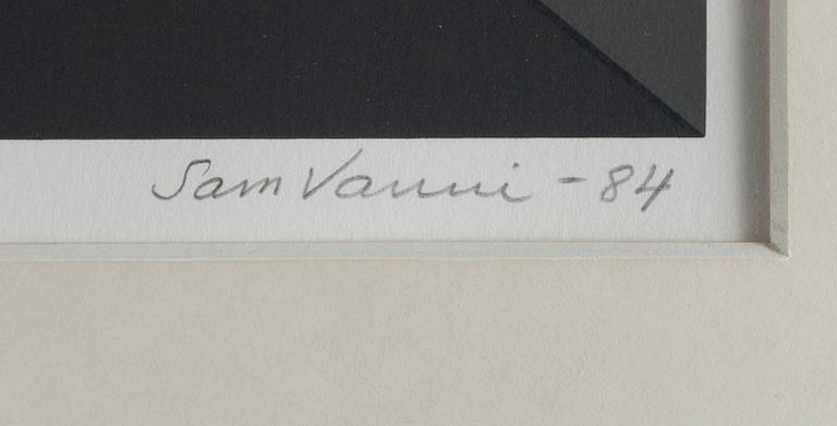 SAM VANNI, serigrafi, signerad och daterad -84, numrerad 25/75.