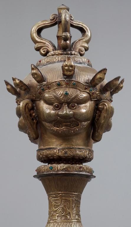 A temple decoration, Tibet/Mongolia 19th Century.