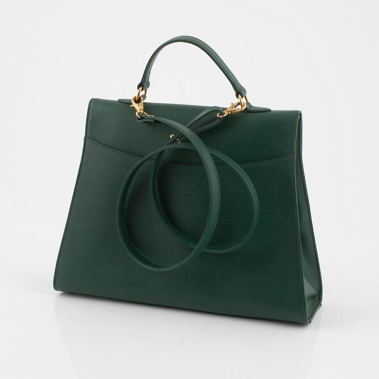 Lanvin, a green coated canvas bag.