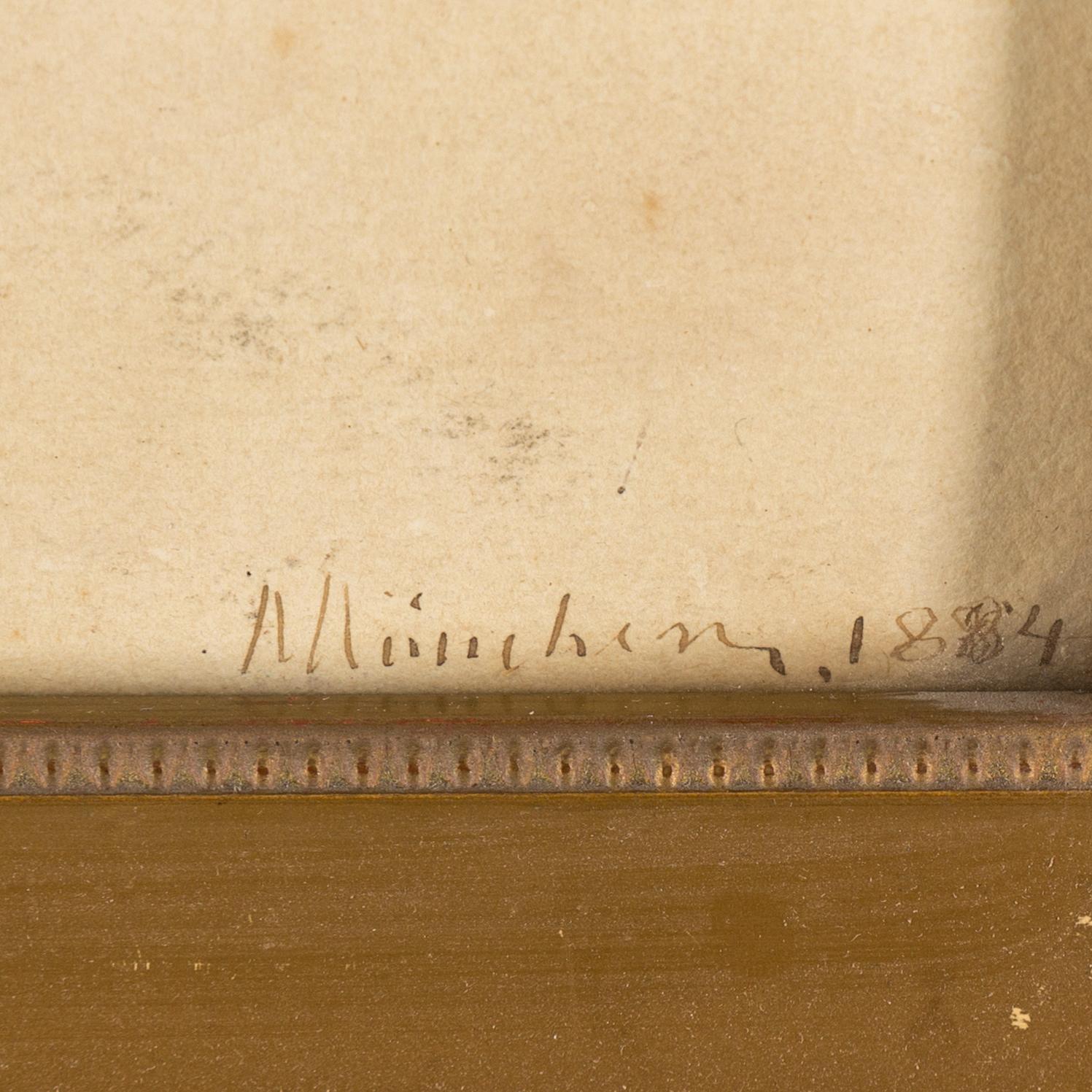 FRANS WILHELM ODELMARK, watercolour, signed and dated München 1884.