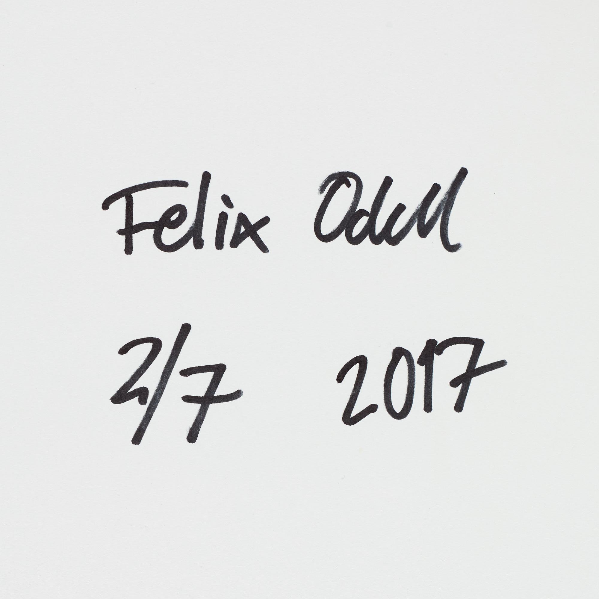 Felix Odell, photograph signed and numbered 2/7 on verso.