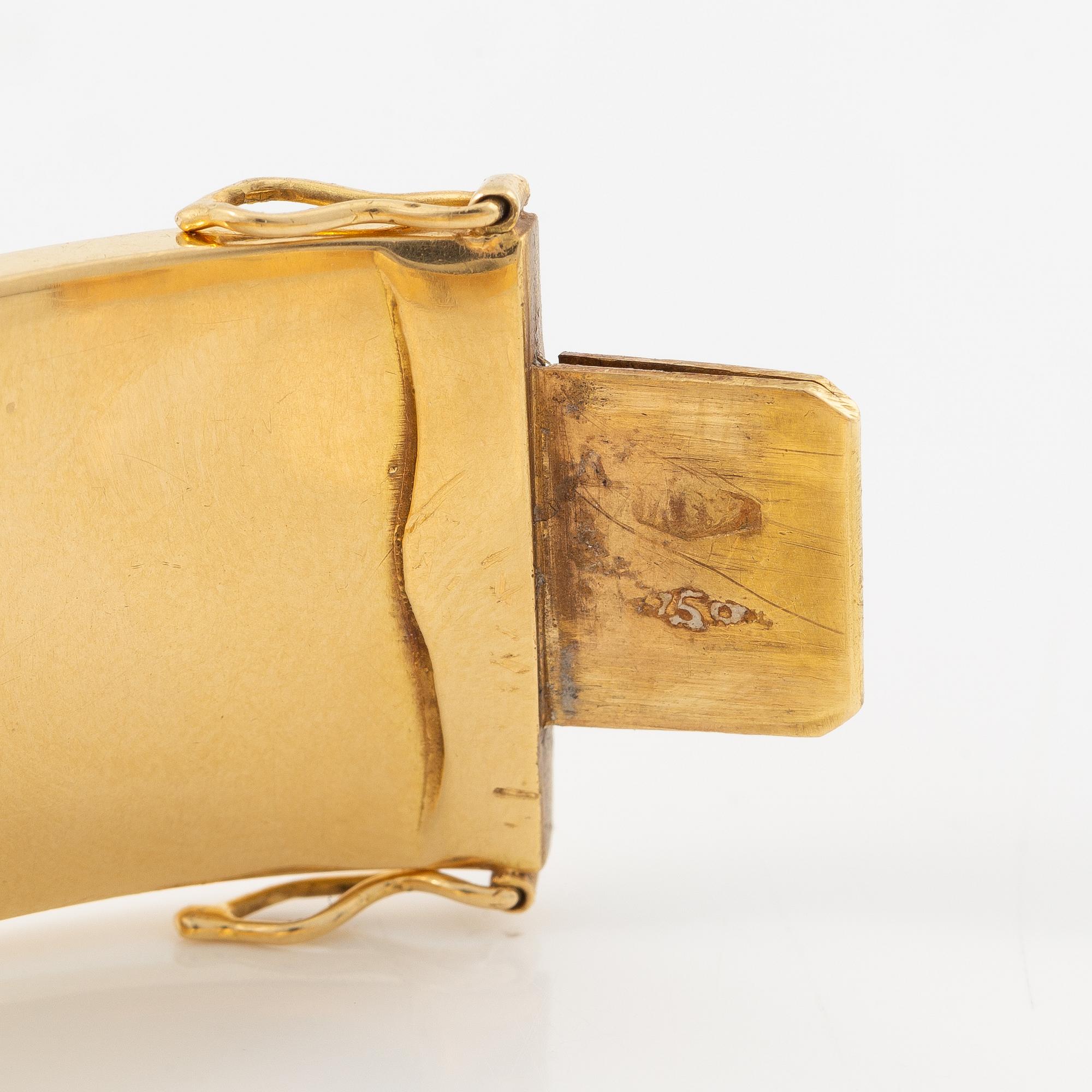 Bracelet, 18K gold, satin finish, Italy.
