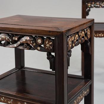 Two Chinese tables, 20th Century.