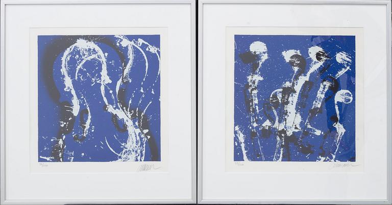 FERNANDEZ ARMAN, färglitografier 2 st, signerade och numrerade 36/150 o 59/150.