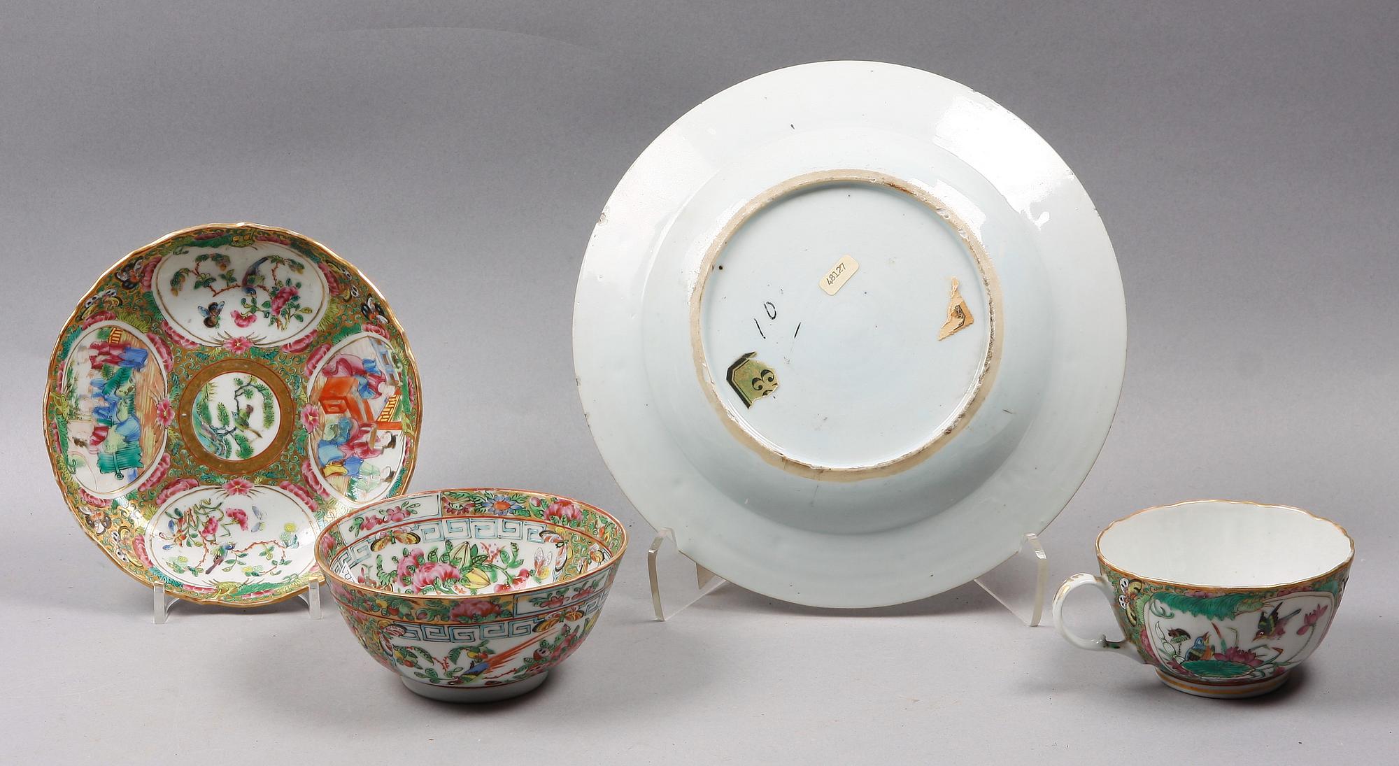 PARTI PORSLIN, 4 delar, Kina. Bl.a 1700-tal.