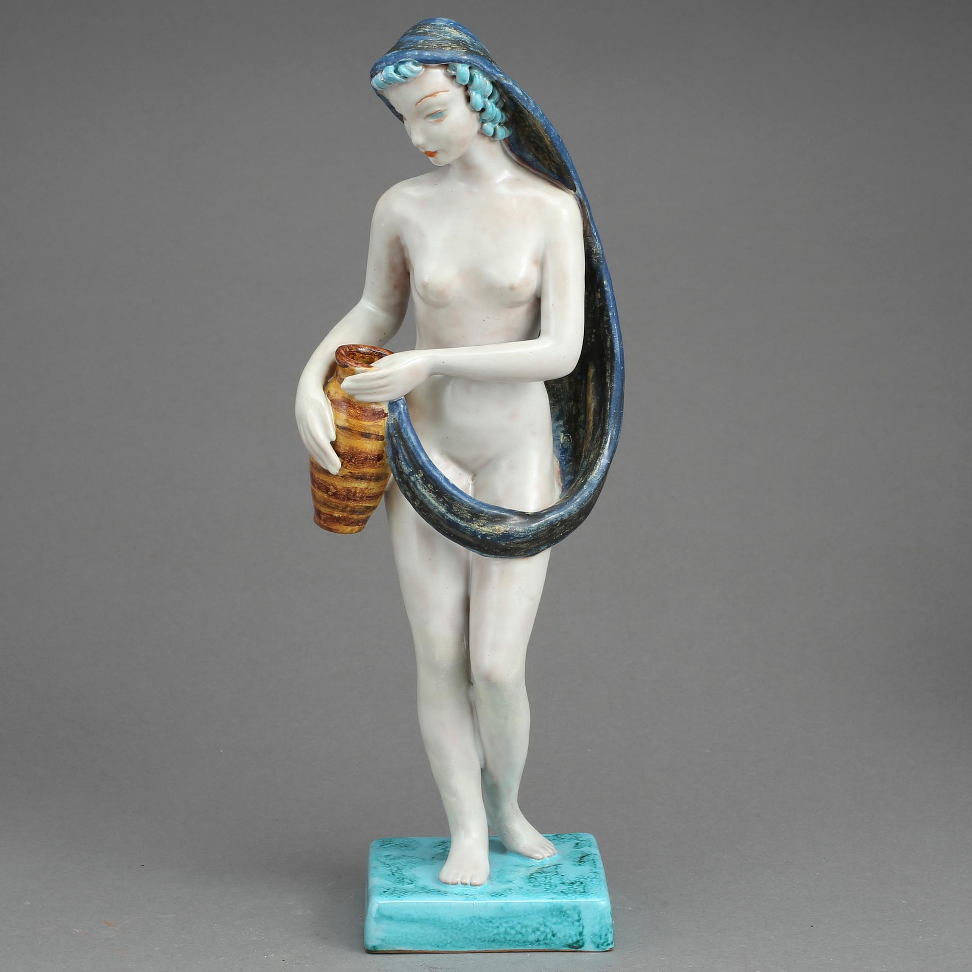 FIGURIN, keramik, Goldscheider, Österrike, 1950-tal.