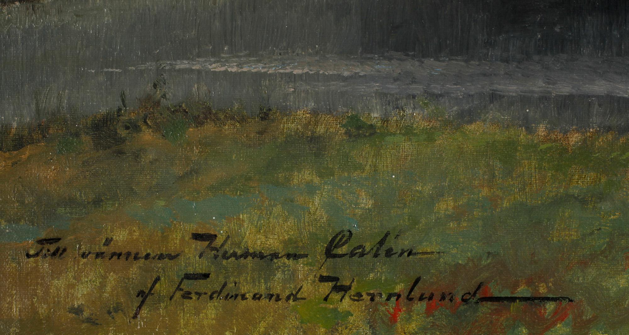 CARL FERDINAND HERNLUND, olja på duk, sign, 1800-talets andra hälft.