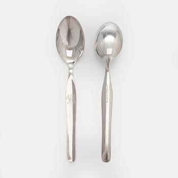 Tapio Wirkkala, lusikoita, "Tapio" 30 kpl hopeaa, Kultakeskus Hämeenlinna 1960-1970-luku.