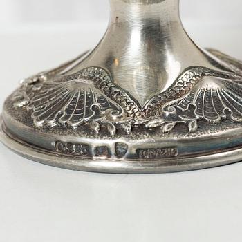 Champagnekalkar, 10 st, sterlingsilver, rokokostil, 1900-tal.