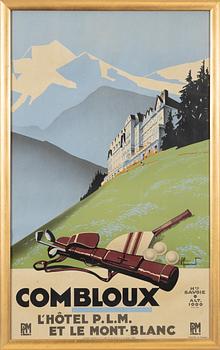 Pierre Commarmond, lithographic poster,  Lucien Serre, Paris, France, circa 1930.