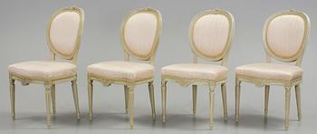 STOLAR, 4 st. Gustaviansk stil, 1900-talets första hälft.