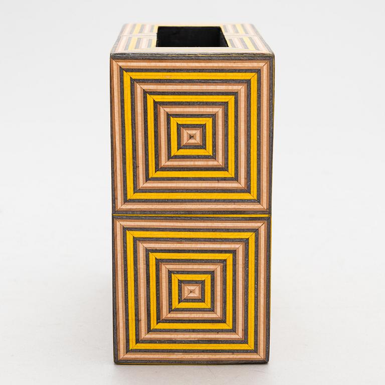 ALEKSI PUUSTINEN, 'O-Block' art object, signed.