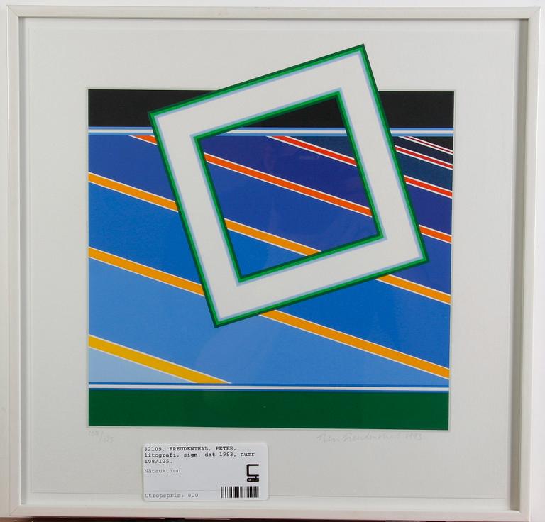 FREUDENTHAL, PETER, litografi, sign, dat 1993, numr 108/125.