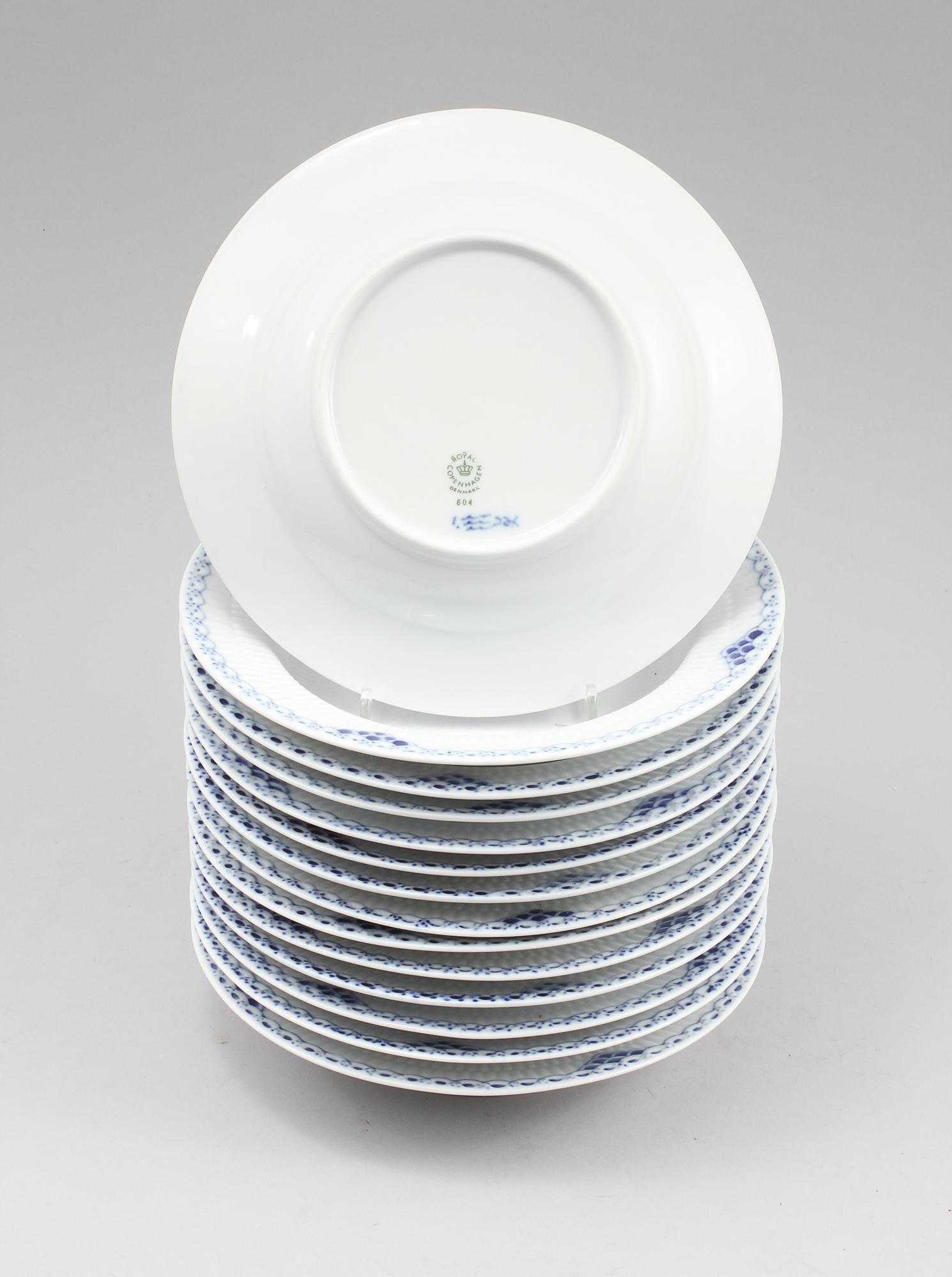 DJUPA TALLRIKAR, 14 st, porslin. "Princess", Royal Copenhagen, 1900-tal.