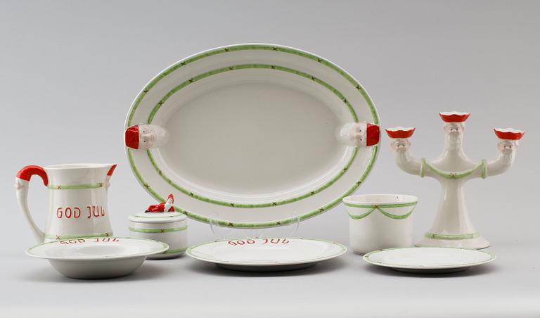 JULSERVIS, 27 delar, porslin, "Jul", Gustavsberg, 1900-talets andra hälft.